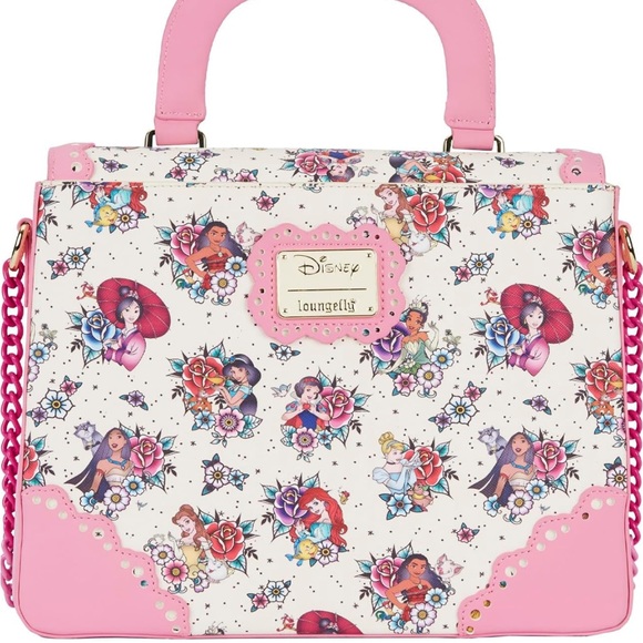 NWT Loungefly Disney Princess Tattoo Crossbody Bag - Picture 2 of 14